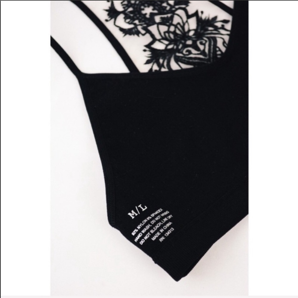 October Love Black Strappy Bra - Picture 6 of 8